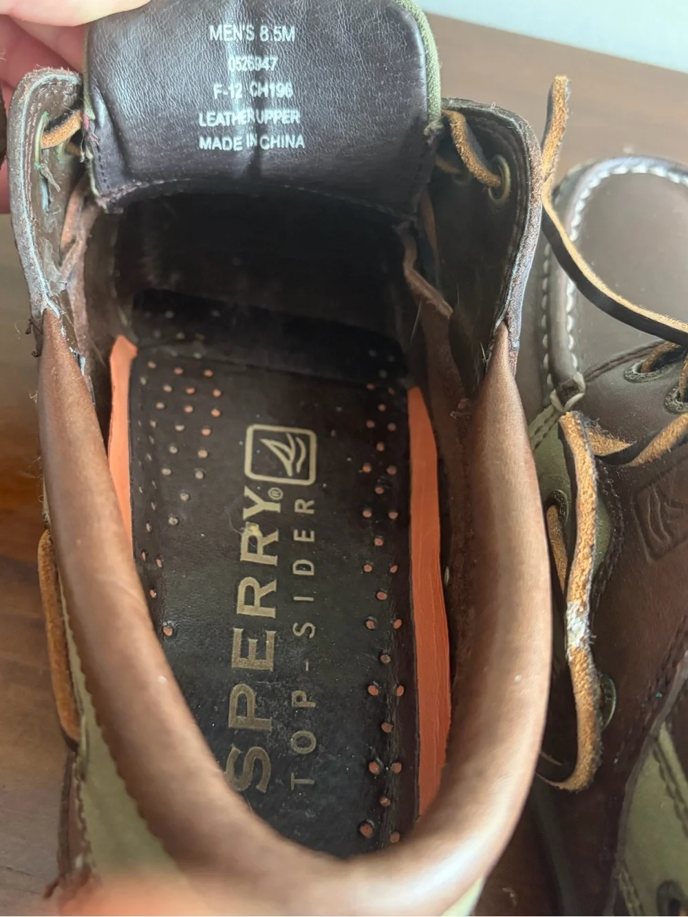 Sperry Top-Sider Men’s Brown Leather Moc Toe Boat Shoes Sz 8.5 Ivy League Preppy